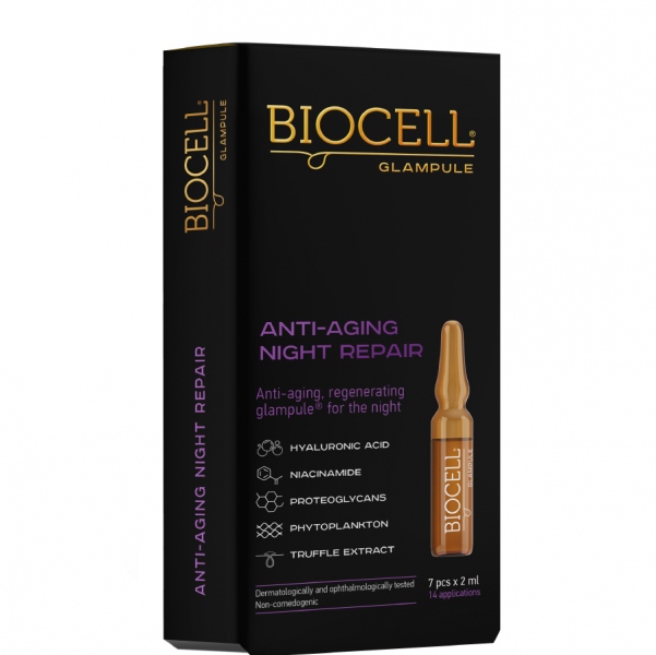 BIOCELL Glampule Anti-aging Night Repair, 7 glampules / AKCIJA 1+1