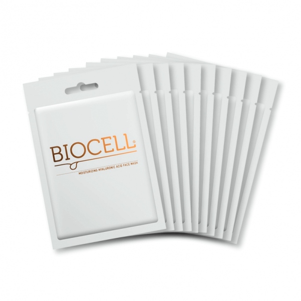 Drėkinančios veido kaukės BIOCELL (10 vnt)