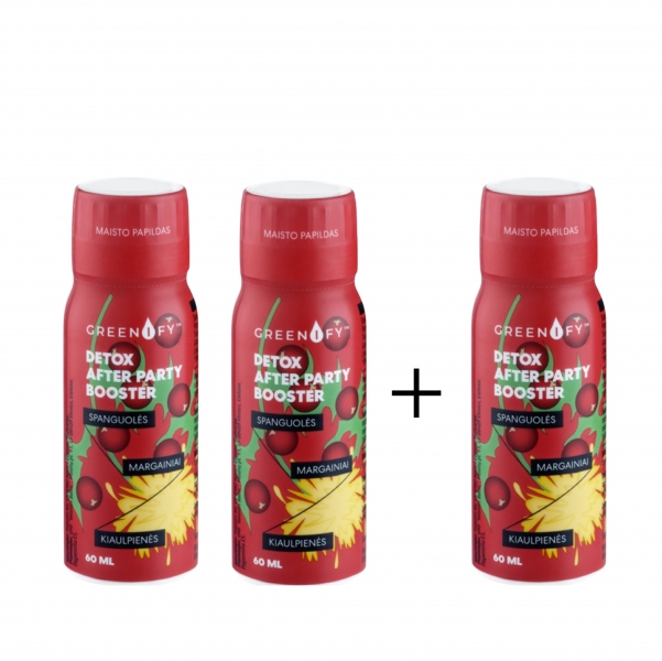 GREENIFY Detox After Party Booster / 3 už 2 kainą