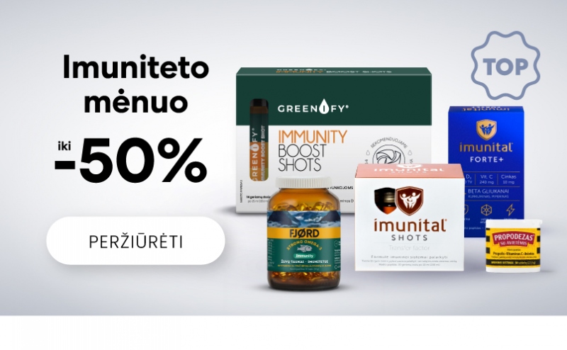 Imunitetui iki -55%