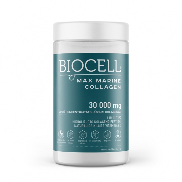 Jūrinis kolagenas BIOCELL Max Marine Collagen, 30 000 mg 