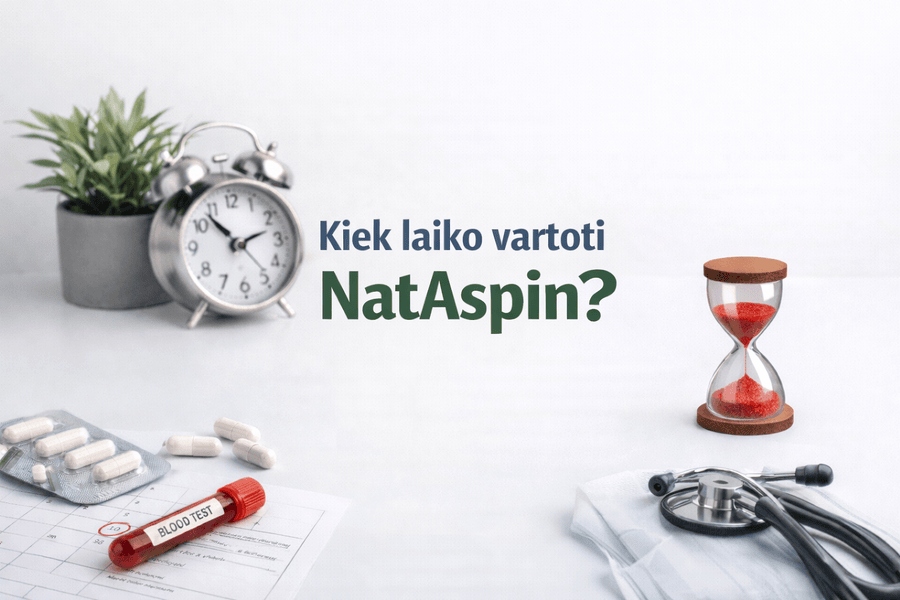 Kiek laiko vartoti NatAspin?