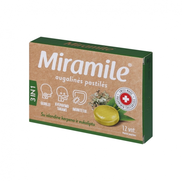 Miramile augalinės pastilės su islandine kerpena ir eukaliptu