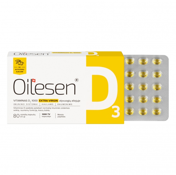 Oilesen Vitaminas D3 1000 / AKCIJA 1+1