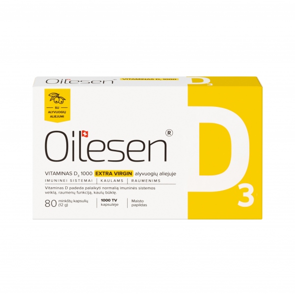 Oilesen Vitaminas D3 1000 / AKCIJA 1+1