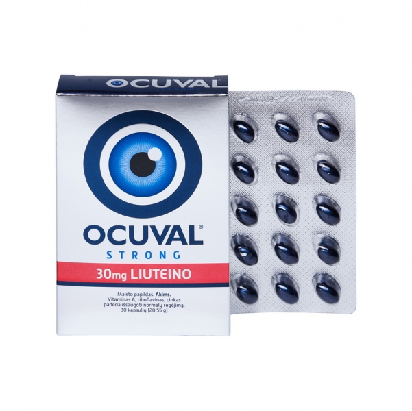Vitaminai akims OCUVAL Strong / AKCIJA 1+1